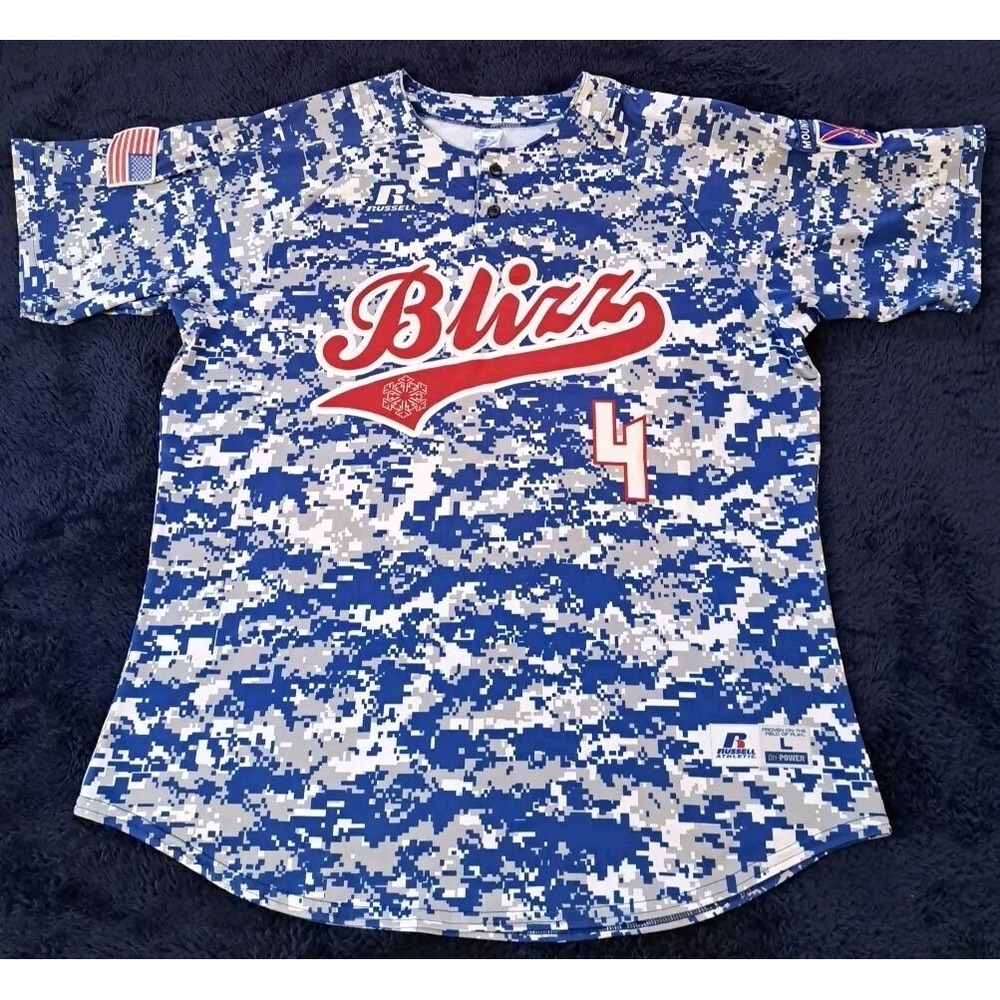 Russell Athletic Shirt Men's Sz L Dri-power Short Sleeve Blizz #4 Sports Pre-own